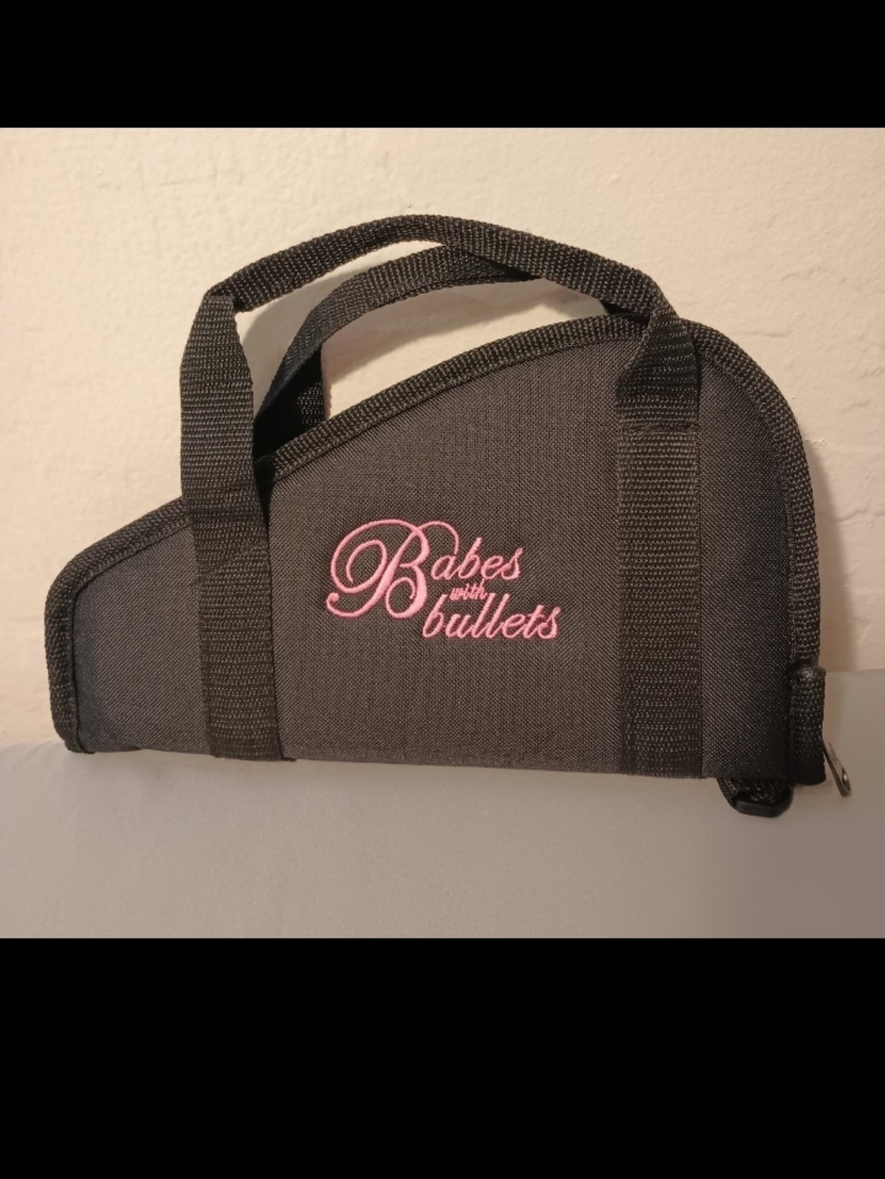 Bulldog Babes With Bullets Small Nlack Pistol Rug Case